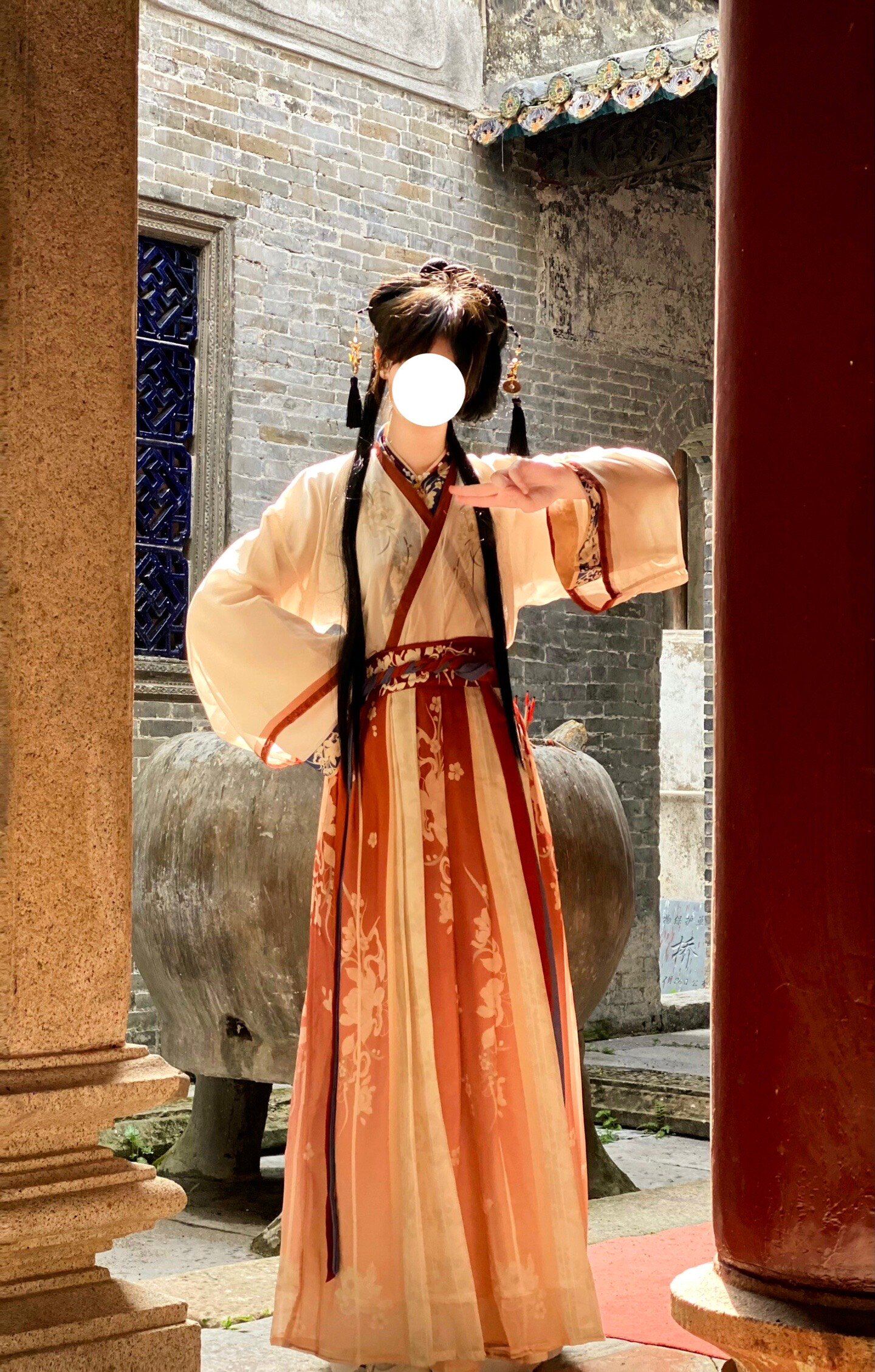 汉服女晋制交领一片式齐腰襦裙中国风日常春季