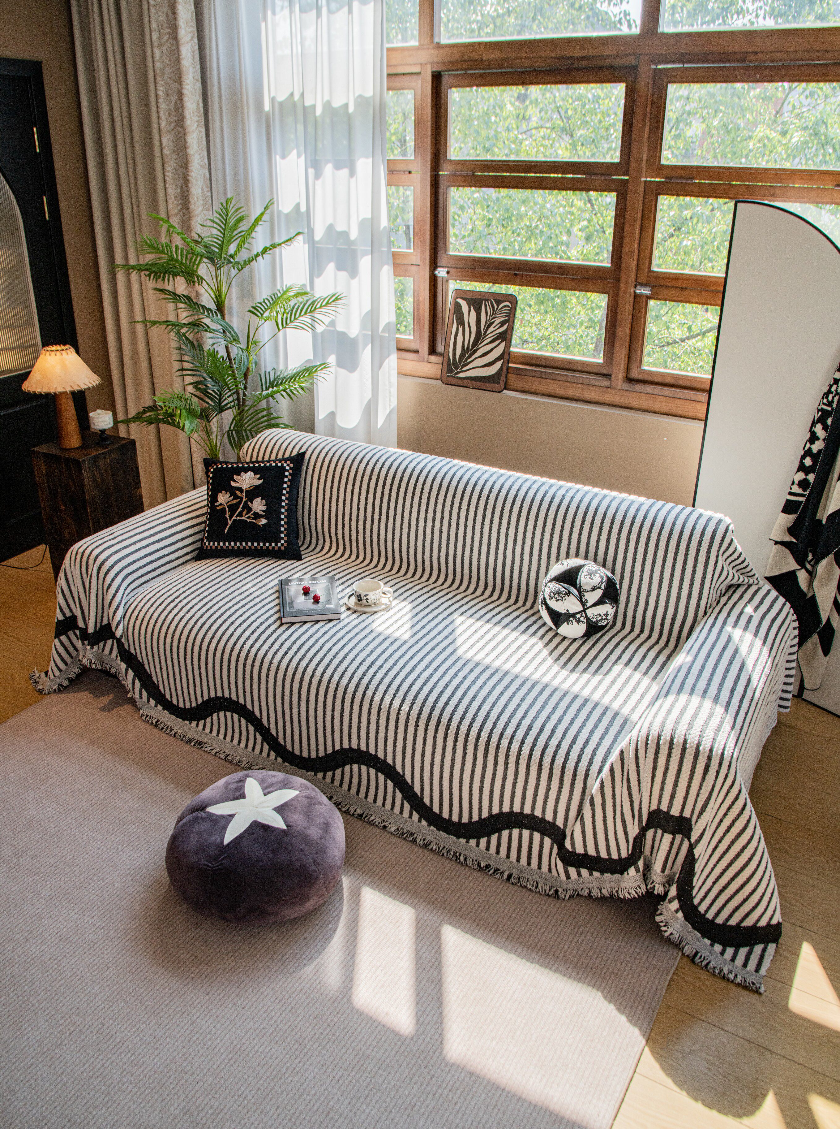 沙发巾一整张全盖四季通用2024新款轻奢高级感防滑防猫抓沙发盖布