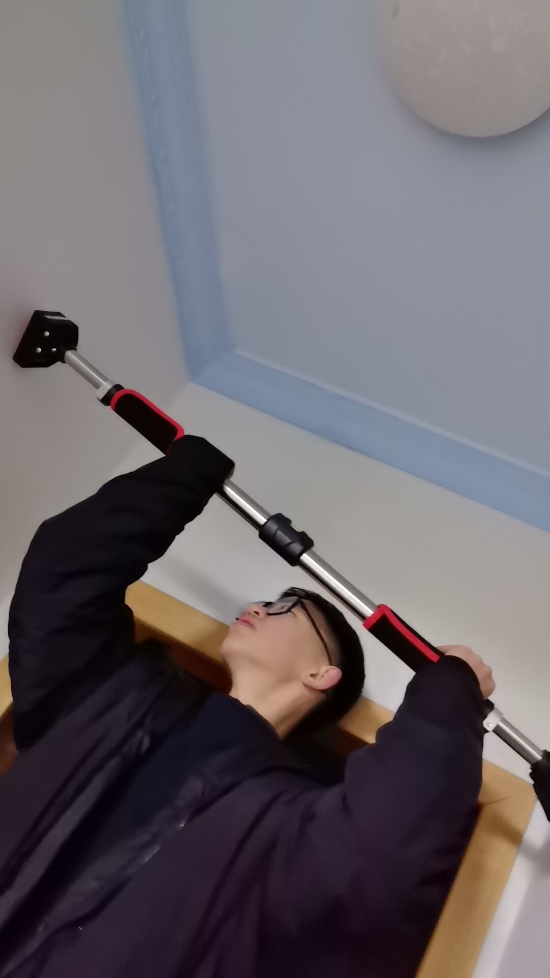 proiron/普力艾引体向上器室内单杠家用防脱手免打孔门上儿童吊杆