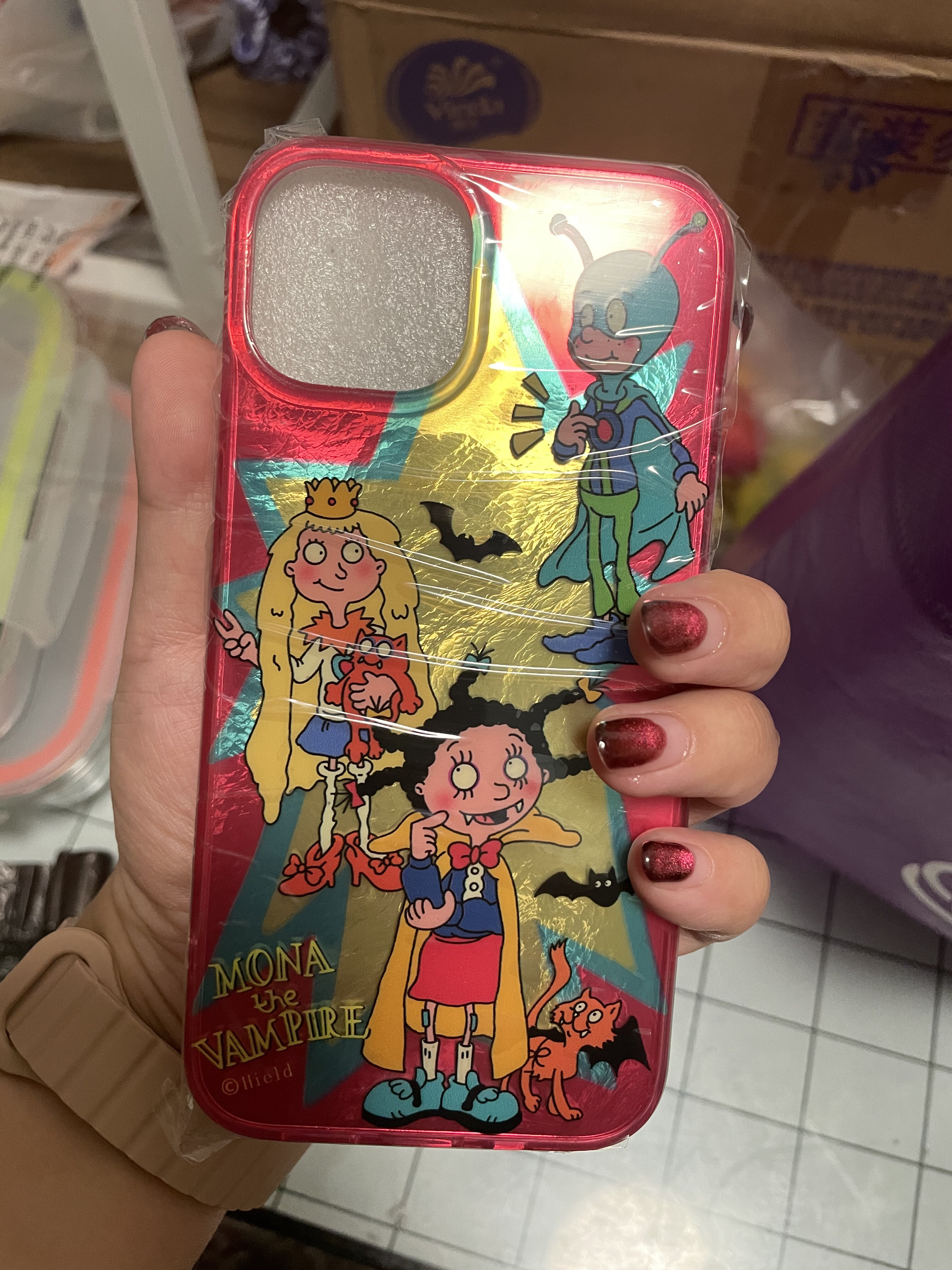 可爱卡通动画小魔女蒙娜适用苹果16手机壳15promax新款iphone14双层