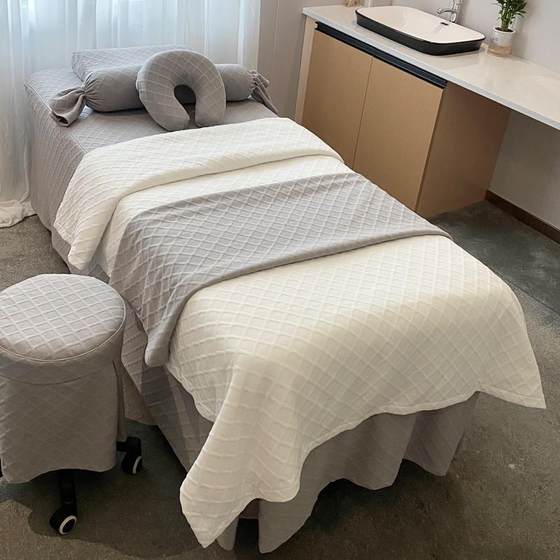 Beauty salon four piece massage bed cover, simple and luxurious skin management special bedding cover, bed cover, embroidered medical beauty bedding Beauty salon four piece massage bed cover, simple and luxurious skin management special bedding cover, bed cover, embroidered medical beauty bedding