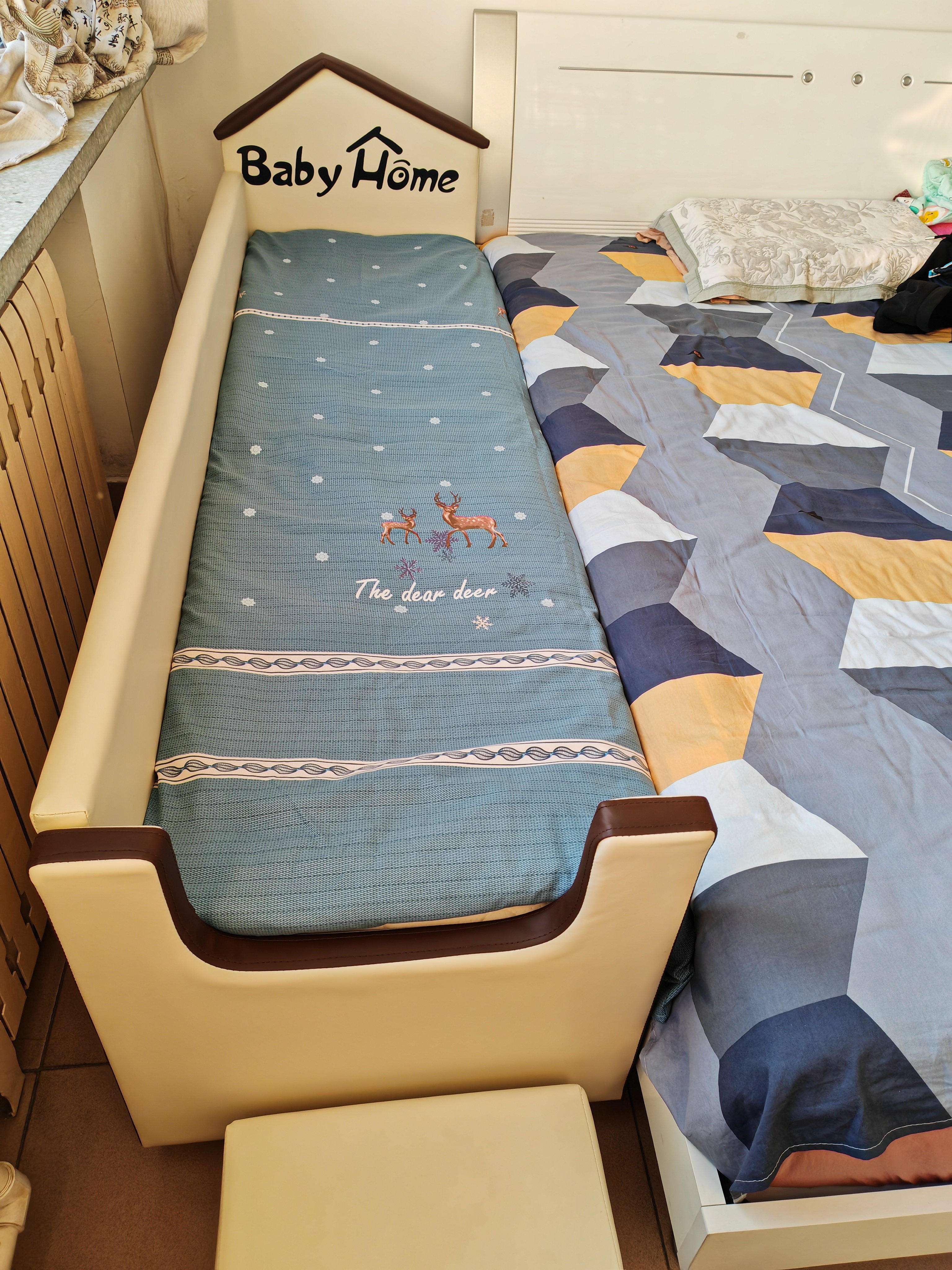 儿童床小床拼接大床带护栏加宽床拼接床边床男孩侧边床新生婴儿床