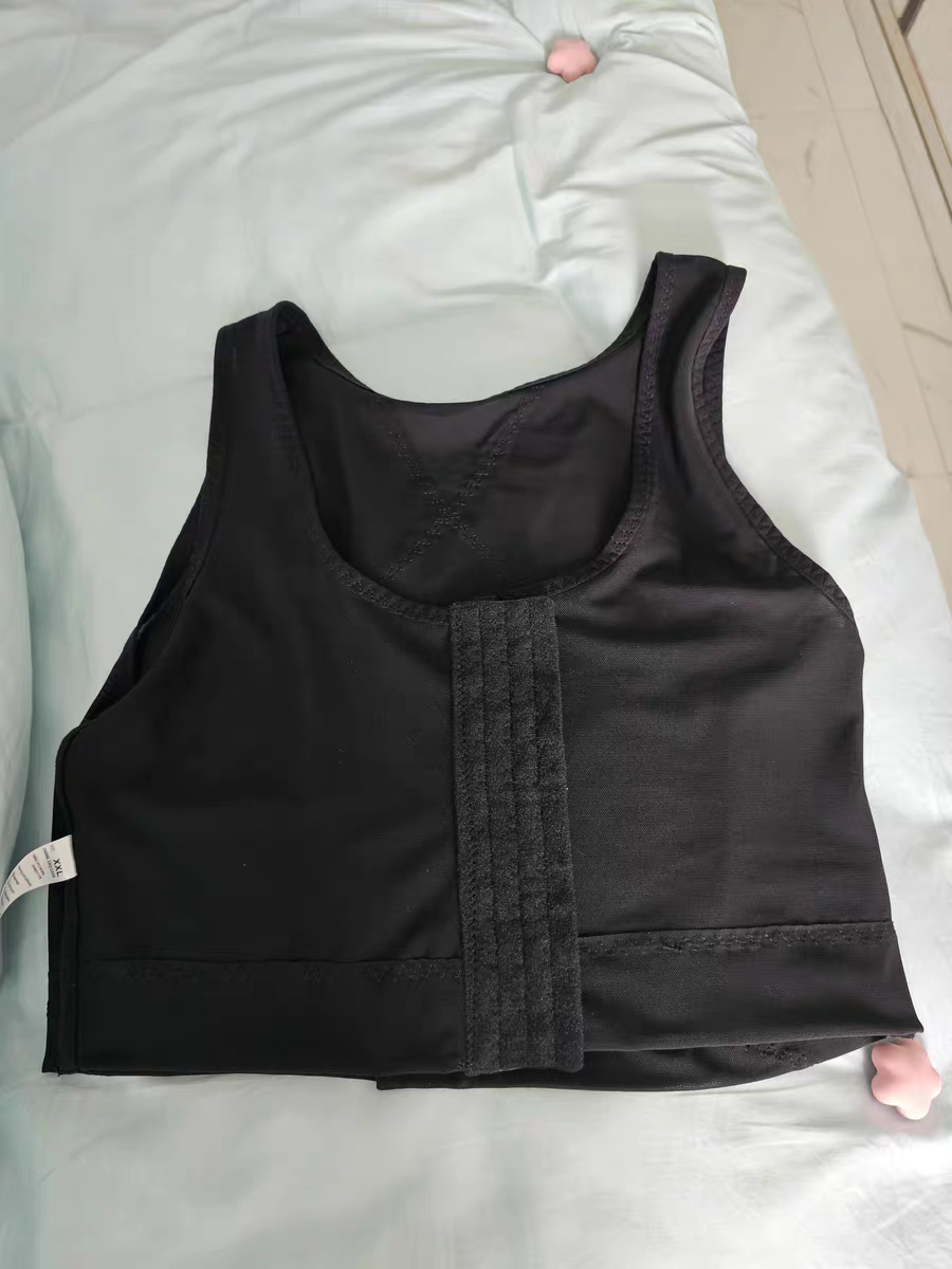 男士束胸背心压力收缩胸塑胸背部绷带拉伸大胸显小无痕紧身内衣男