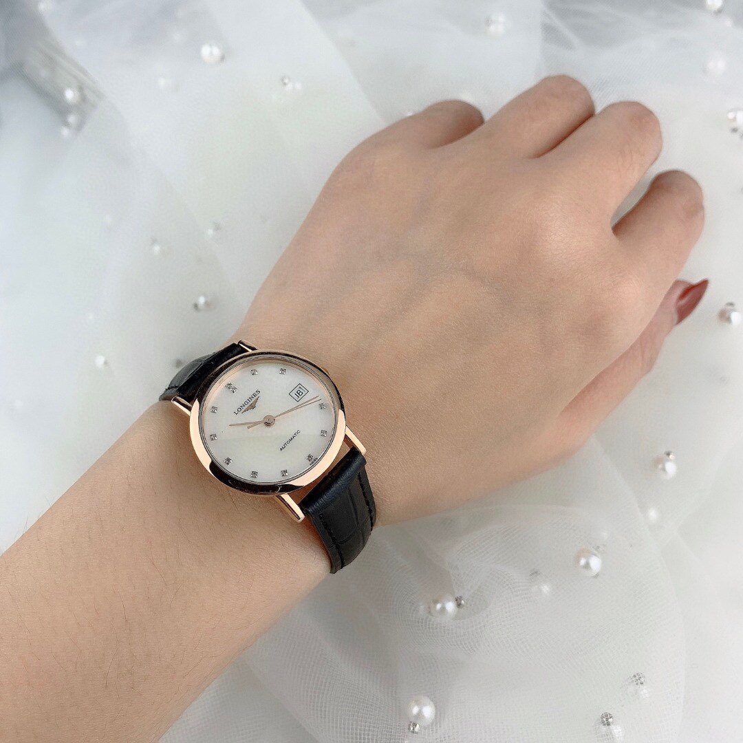 公价32000浪琴手表博雅自动机械女表钻石18k金98新l4.378.8.87.