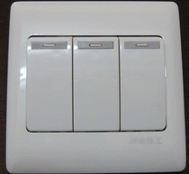 Aoshen concealed wall three-position switch panel 3 three-control three-open switch Three-open single-control switch large board button