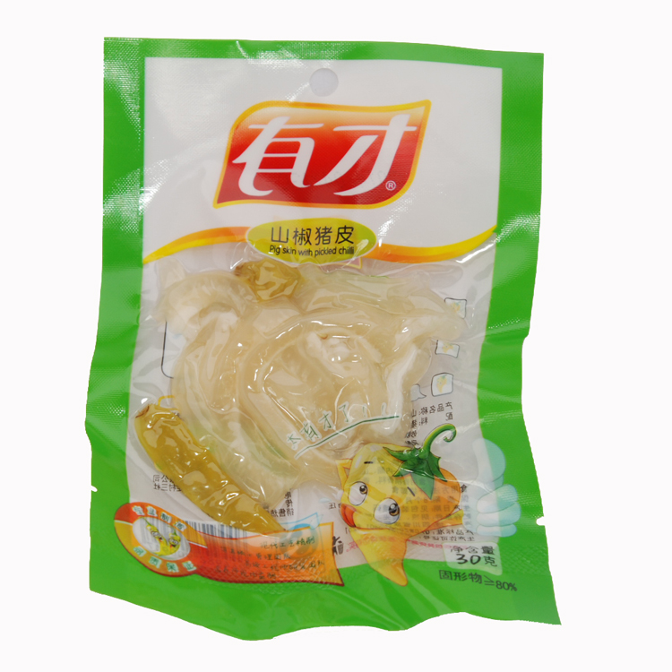 正宗四川特产 厂家直销 有才山椒猪皮90g零食休闲食品
