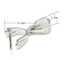 925 Pure Silver Striped Buckle Pure Silver Buttoned Subpod Pendant Clips