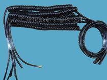 Factory direct 5-core * 1 square PU curve spiral spring wire 5-core 1 square PU curve power cord