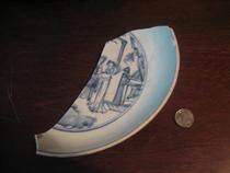 Bao Lao Bao Zhen Ming Hongzhi Blue and white lady figure pattern large Pangu porcelain specimen -- Tashi Qiu Zhuo