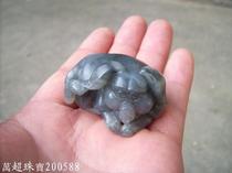 Hetian jade blue and white zodiac pendant lucky pig Wan Chao jewelry 200588