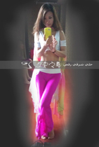 New book to do belly dance practice Sexy Dew Shoulder Short Sleeve Blouses photo shoot