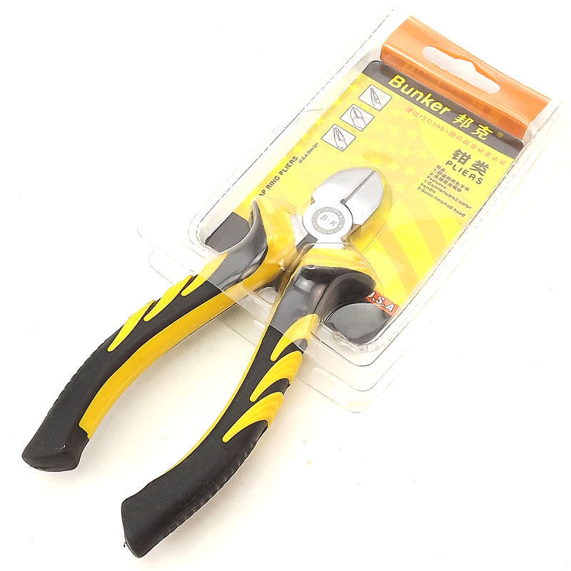 邦克b型(珍珠镍)斜嘴钳 斜口钳 斜咀钳 6寸