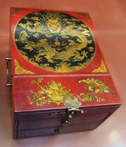 Small double draw jewelry box antique jewelry box antique multifunctional cosmetic box