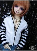 4 points 3 points 17 Great uncles BJD SD ova coat jacket blouse Casual Striped Hooded Sweatshirt