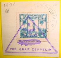 Paraguay 1931 Graf airship commemorative stamp and sales stamp in Asuncion Airlines