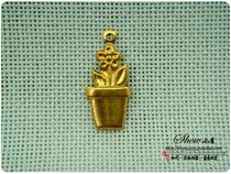 American charm metal accessories --- flower pot