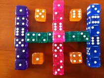 19MM square angle transparent orange dice No 19 export color throwing sieve dice export Japanese and Korean products