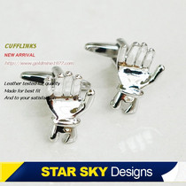 Star Korean version of mens palm silver gloves cufflinks fashion sleeves French shirt buckle gift box XK1646