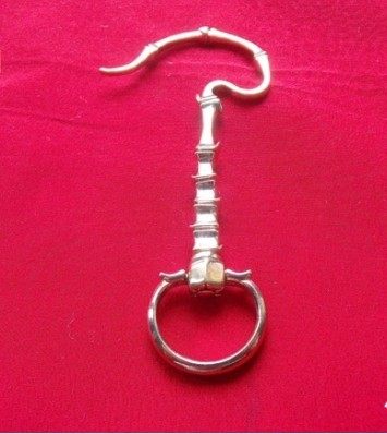 绣眼笼钩 白铜竹节绣眼板笼钩子_7折现价59元