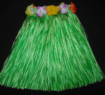 Hawaiian grass skirt thickened grass skirt skirt length 60cm green skirt double layer thickened