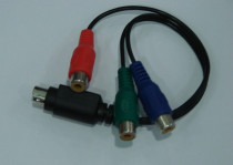 Good beauty small LCD TV box universal three-color line color difference line YPbPr color difference line score line