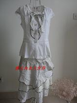 Yan Yifang cotton womens fashion white black dot fashion dress cake dress