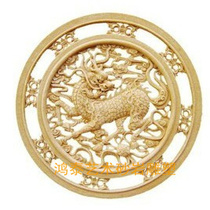 Sandstone sculpture Sandstone decorative mural Unicorn round plate Sandstone relief decorative plate Wall decoration