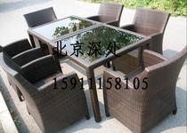 Rattan chair coffee table courtyard table and chair dining table and chair combination table and chair rattan table and chair bar table and chair one table four chairs