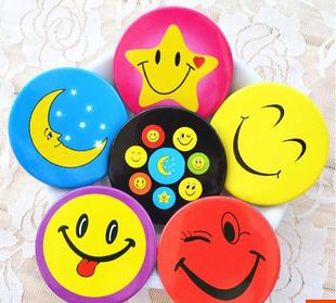 彩色笑脸胸章卡通别针大号4.5cm胸牌宝宝礼物