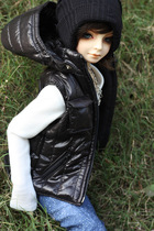 4 minutes 3 Great uncles BJD SD va coat jacket blouse ★warm up★black down clothing vest special price