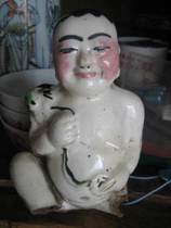 Bagged Old Peoples Republic of China open porcelain plastic figure porcelain image pasted Liu Hai Disk Old Porcelain 1