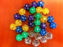 12-sided transparent dice D12 color transparent color(Dungeons & Dragons props special) Board game indicator