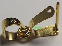 18K accessories 750 gold large number flat buckle pendant clip melon Sub-buckle Jade button jade fastener ()