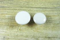 Small white round handle European classical handle drawer cabinet pastoral ceramic monochrome round handle single hole