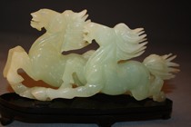 Old natural jade double horse old natural Xiuyu horse to success immediately into a double special price