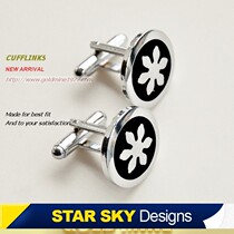 ● Stars ● Fashion mens cufflinks round sleeves French shirt buttons gift box XK1567