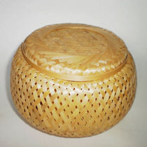 Vietnam imported handmade bamboo small basket Bamboo Bamboo basket Puer tea packaging box Puer tea gift box