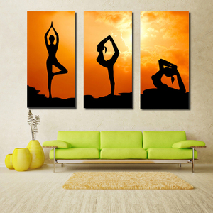 抽象美女健身 美容院现代装饰画美体spa养生会