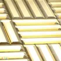 (Linus) Golden edging mirror mosaic glass mosaic puzzle background wall building materials tiles