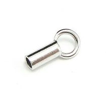 990 pure silver accessories 1 3mm tube buckle leather rope clip fastening tube button tube Tsai rope tube buckle leather rope tube