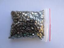DIY handmade beading material Nickel color gun black 4*6mm rectangular water-plated square tube beads Clothing accessories