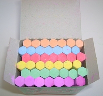 Color Chalk Teaching Chalk Hexagon Chalk Green Chalk Dust-Free Chalk White Chalk
