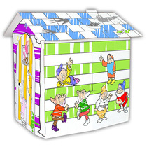 Childrens dollhouse cardboard Small House baby tent carton DIY hand-assembled Snow White fairy tale hut