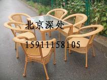 Rattan chairs five pieces set patio chairs outdoor combination tables and chairs can tai yi balcony office leisure furniture