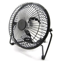 Wholesale metal pure aluminum fan blade 6 inch mini USB big fan 360 degree rotating electric fan--6 inch large size