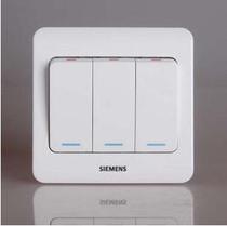Siemens switch socket panel vision elegant white three-open single control with fluorescence 5TA0 118-1CC1