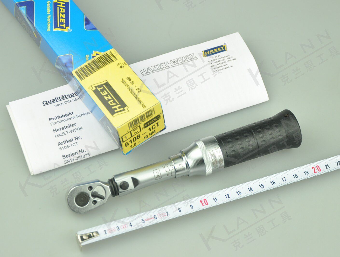 德国hazet 哈蔡特扭矩扳手6108-1ct 进口五金工具