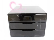 Large acrylic transparent crystal three-layer drawer cabinet filing cabinet glove cabinet jewelry cabinet storage box
