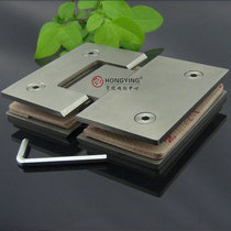 HongYing180 degree solid stainless steel bathroom clamp shower room hinge bidirectional open glass door hinge