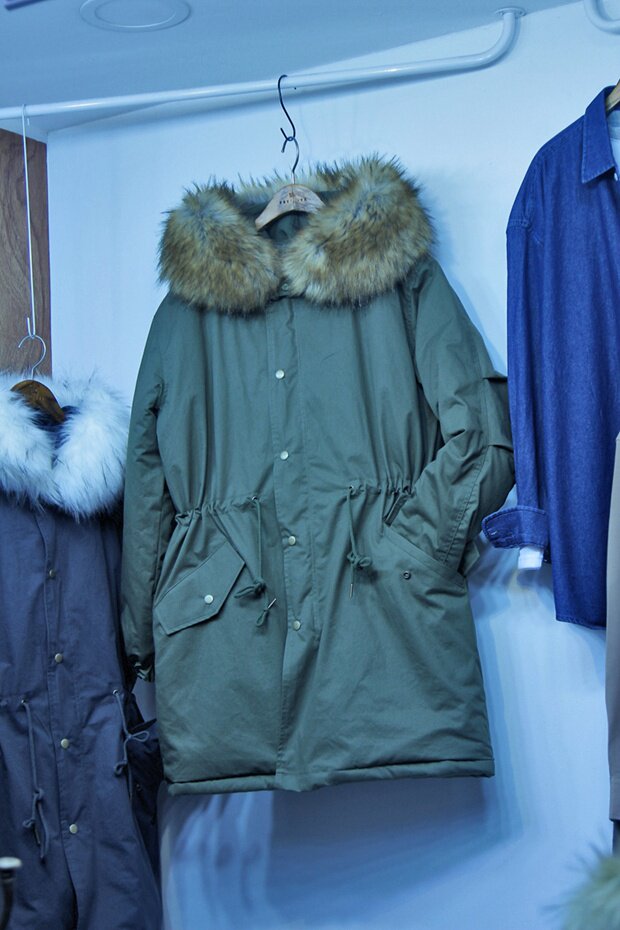 韩国代购男装冬季军大衣大毛领棉衣男中长款加厚宽松潮流工装外套